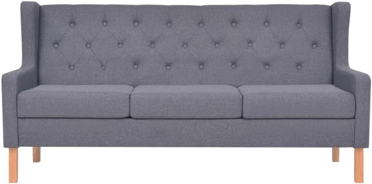 comfortabele grijze 3 zitsbank of loungebank voor woonkamer 180 cm