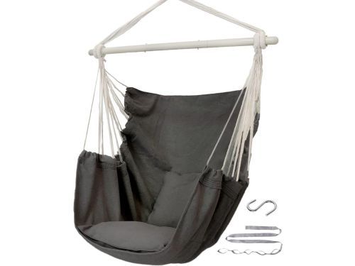 Comfortabele Hangstoel Schommel met Brede Stalen Spreidstang - Inclusief 2