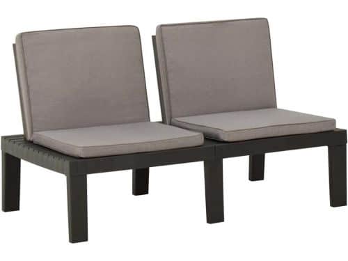 Comfortabele Kunststof Loungebank voor Buiten met Wasbare Kussens