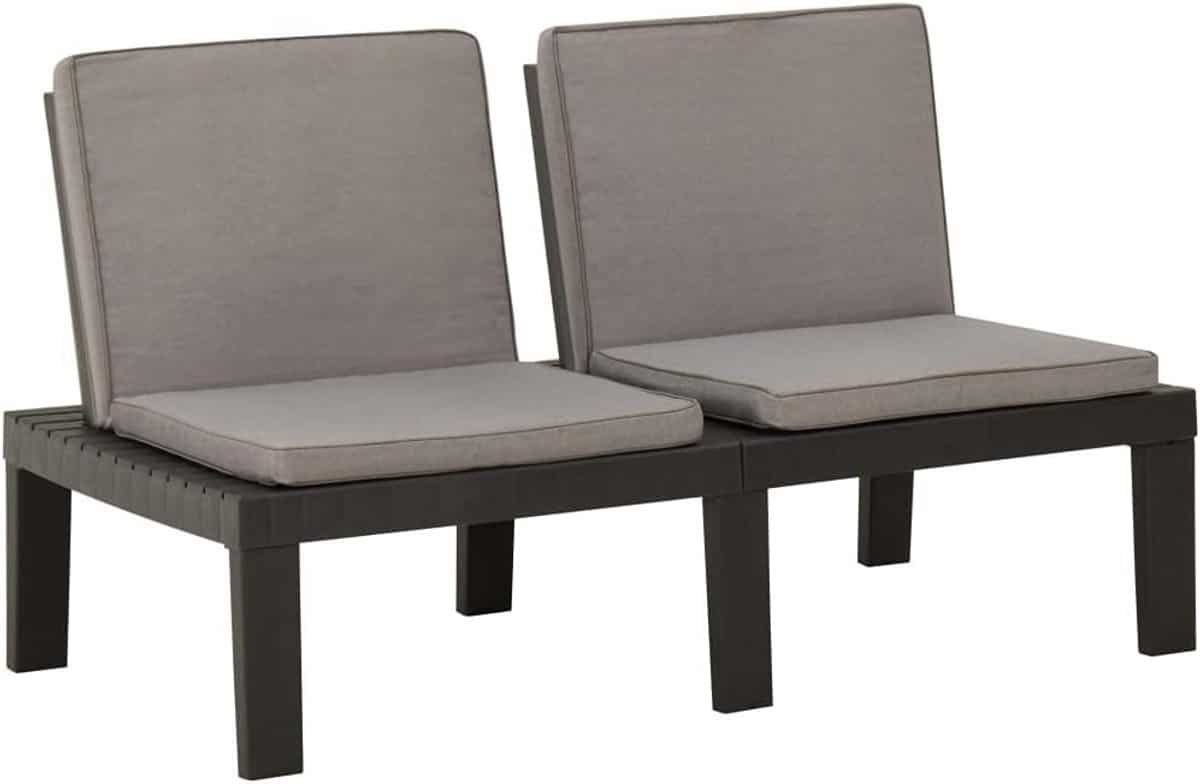 comfortabele kunststof loungebank voor buiten met wasbare kussens