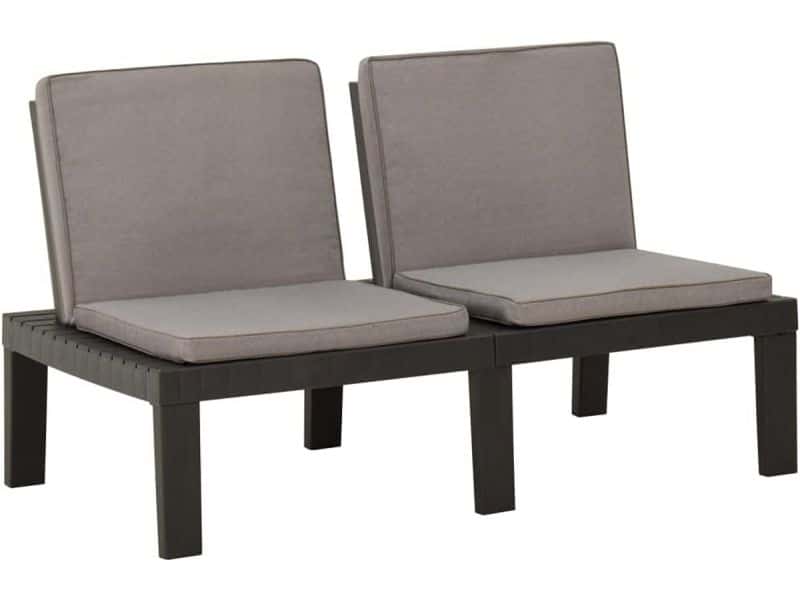 Comfortabele Kunststof Loungebank voor Buiten met Wasbare Kussens