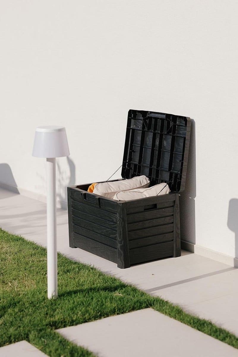 compact box van kunststof 120 liter kleur antraciet afmetingen 73