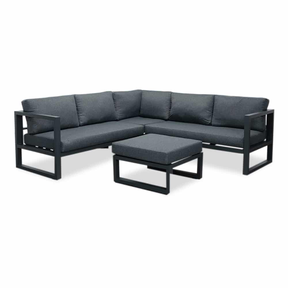 cordoba hoek loungeset 4 personen | aluminium | antraciet | 4 delig 228x228cm