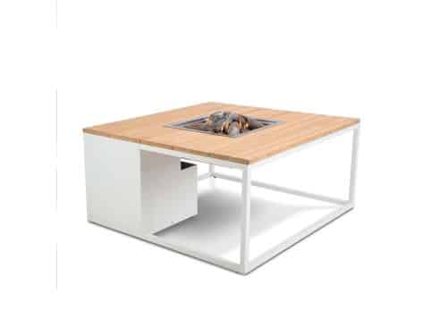 Cosi Cosiloft 100 Vuurtafel White Frame / Teak Top 100