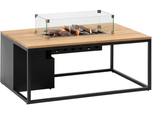 Cosi Cosiloft Vuurtafel 120 Black Frame / Teak Top 120