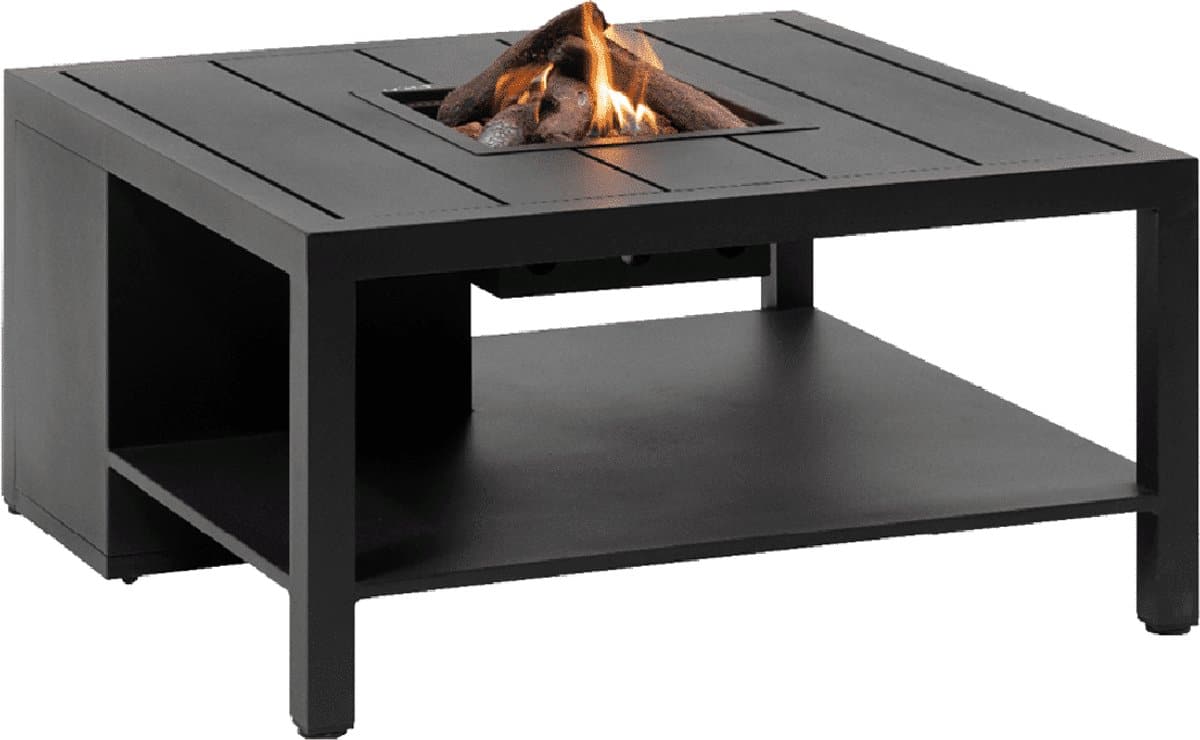 cosi fires vuurtafel cosiflow vierkant antraciet (100 cm)