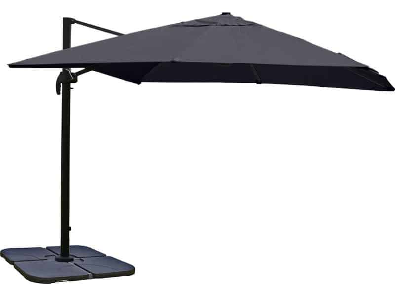 Cosmo Casa Catering Zweefparasol - Polyester/Aluminium - 23kg - Antraciet