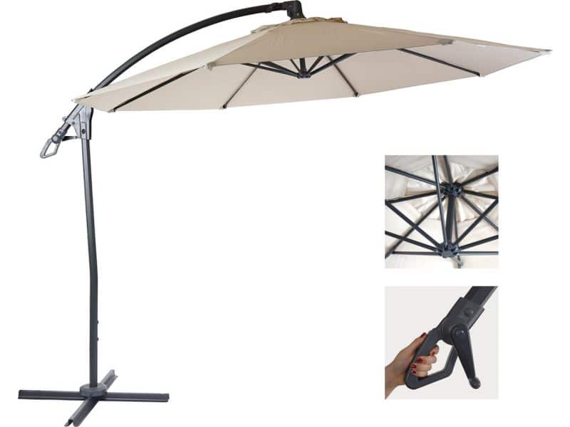 Cosmo Casa Deluxe Zweefparasol - Parasol - Rond Ø 3m