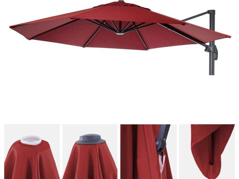 Cosmo Casa - Parasolhoes, 8 Speeken Rond Ø3m 220g/m² Polyester