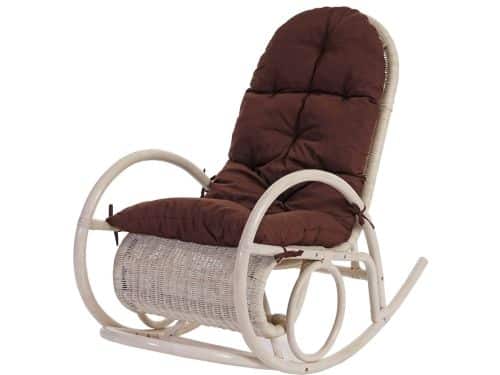 Cosmo Casa Schommelstoel Esmeraldas - Rieten hangstoel - Witte