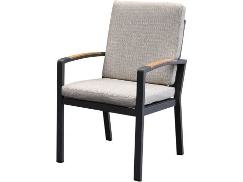 Costa Rica dining tuinstoel aluminium antraciet - soft grey