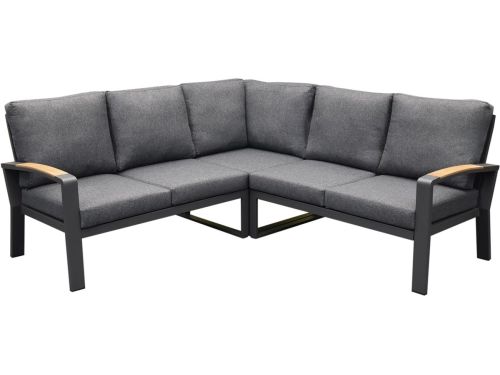 Costa Rica hoek loungeset 3 delig aluminium antraciet