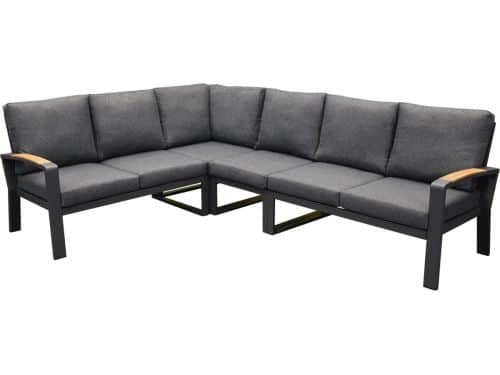 Costa Rica hoek loungeset 4 delig aluminium antraciet