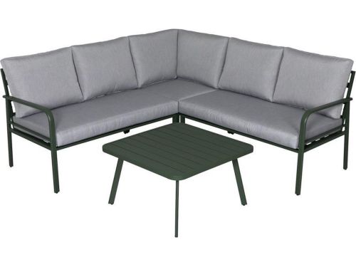 Cottica hoek loungeset 4 delig groen aluminium