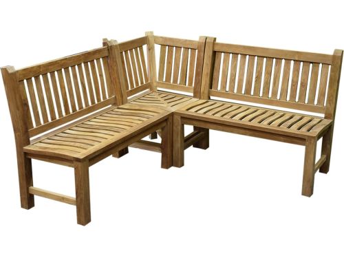 Country hoekbank 3-delig teakhout