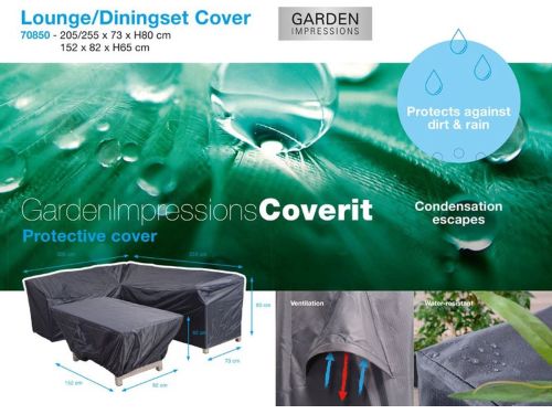 Coverit lounge-diningset hoes - 278x278xH70 cm