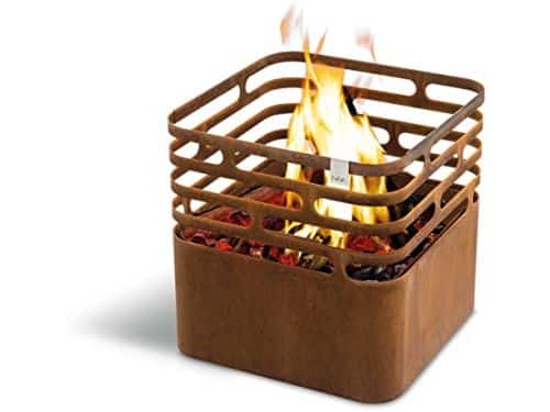 CUBE Vuurschaal - Multifunctionele vuurkorf, grill en tafel van Corten