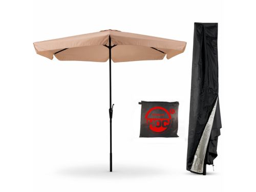 CUHOC - Ecru Parasol met hoes - 3m - stokparasol