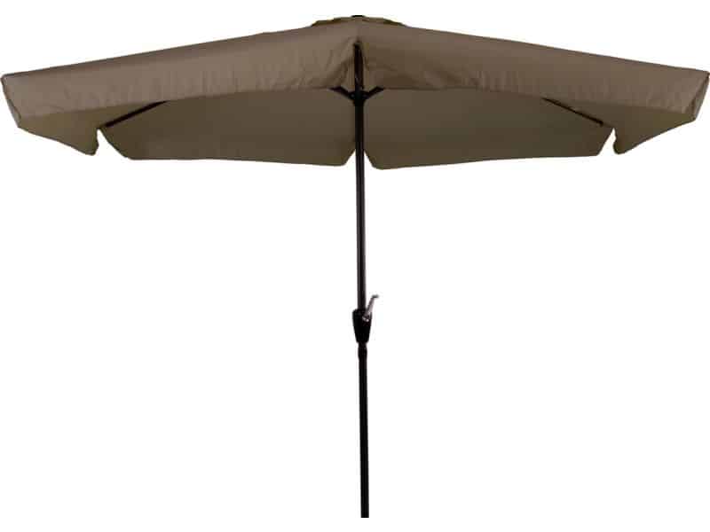 CUHOC Parasol met Volanten - Taupe Parasol - Parasol Stokparasol