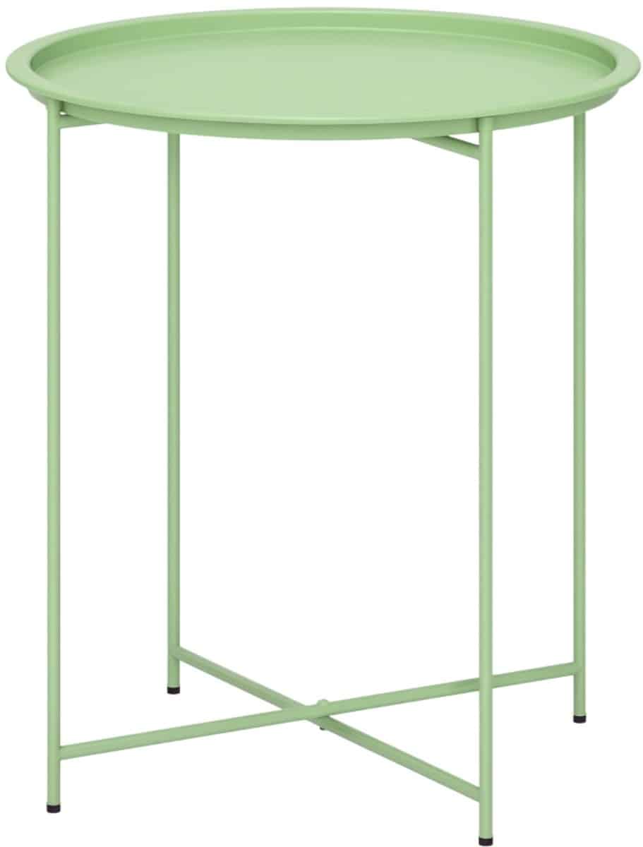 daity tuintafel, ronde bijzettafel voor buiten, staal, met afneembaar blad