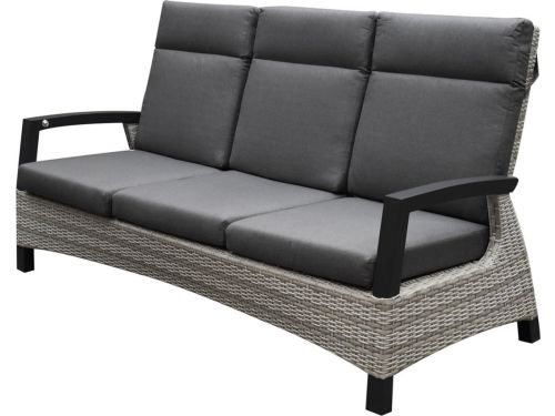 Dallas 3-zitsbank verstelbaar grijs