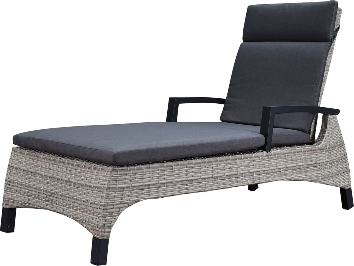 dallas ligbed 162x70xh101 cm grijs wicker