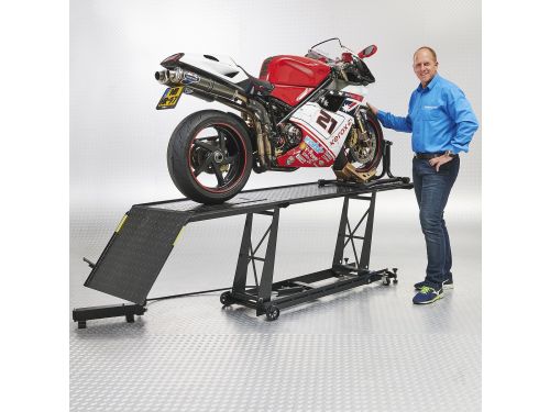 Datona® Motorheftafel hydraulisch met barkruk - Zwart