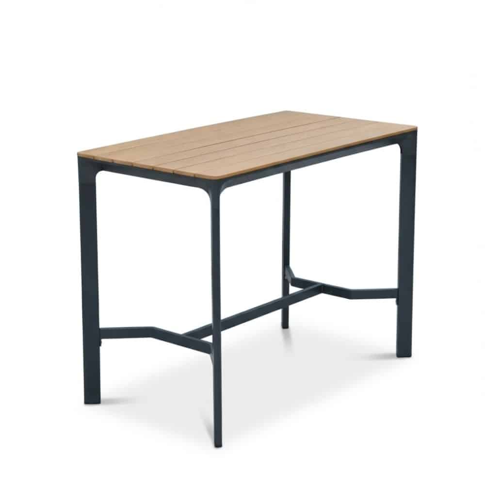 denver dining bartafel 4 personen | polywood + aluminium | antraciet | 130x70cm