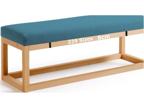 Dik zitkussen buiten 60x185 cm - blauw - 5 cm