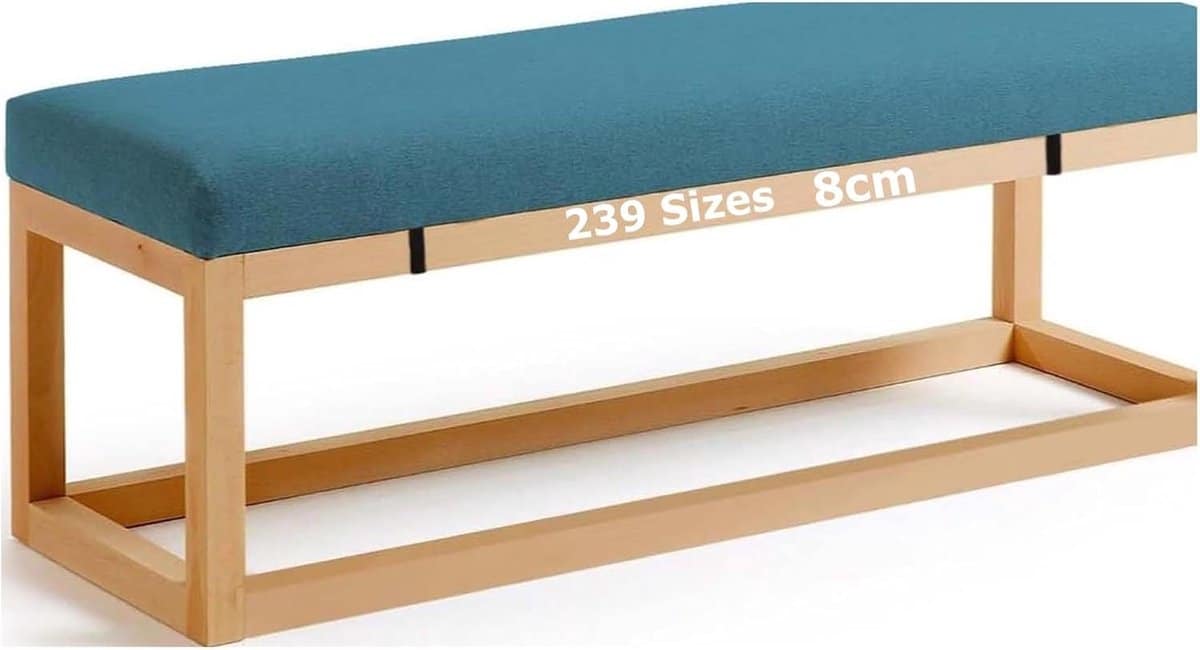 dik zitkussen buiten 60×185 cm blauw 5 cm