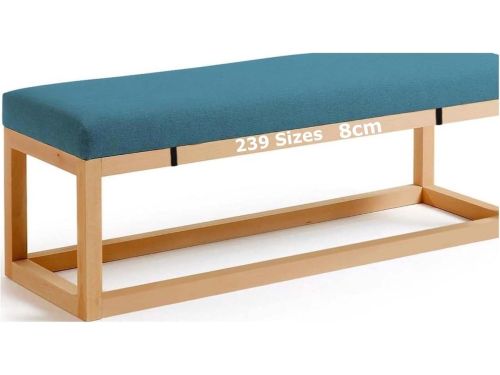 Dik zitkussen buiten 60x185 cm - blauw - 5 cm