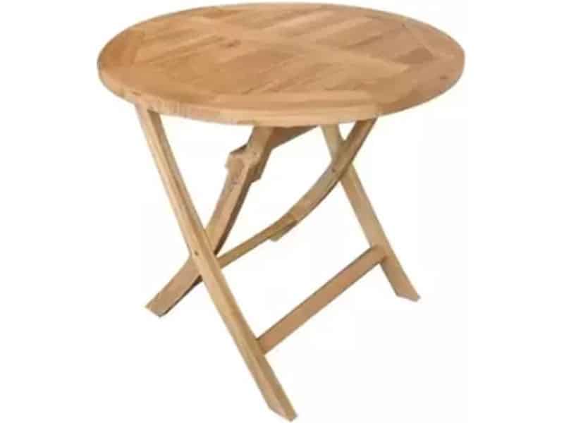 DINING TUIN KLAPTAFEL ROND MILTON TEAK Ø130CM