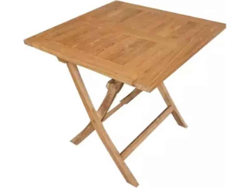 DINING TUIN KLAPTAFEL TEAK MILTON VIERKANT 90X90CM