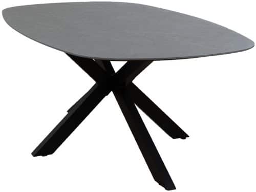 Dining tuintafel Barletta 180x115cm | Desert Pearl/Black | Aluminium &