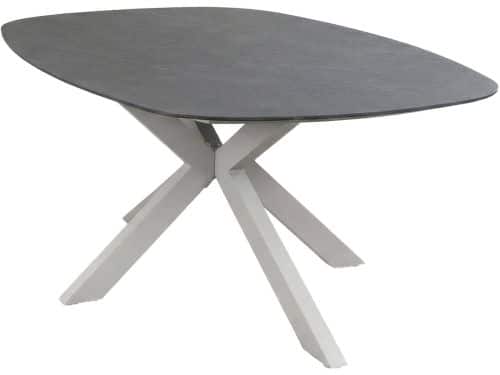 Dining tuintafel Barletta 180x115cm | Desert Pearl/Camel | Aluminium &