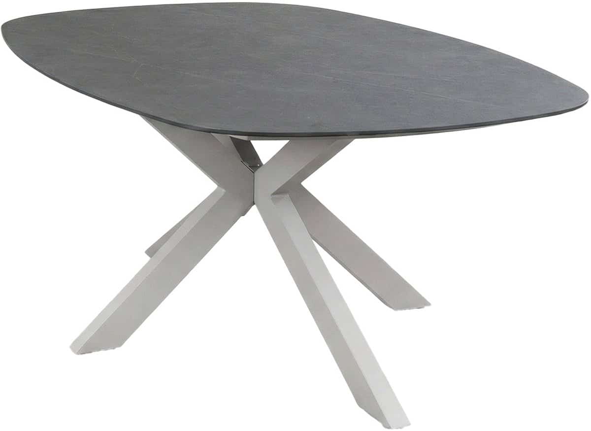 dining tuintafel barletta 180x115cm | desert pearl/camel | aluminium &