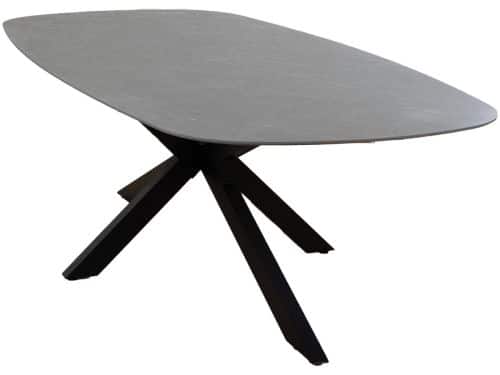 Dining tuintafel Barletta 240x115cm | Desert Pearl/Black | Aluminium &
