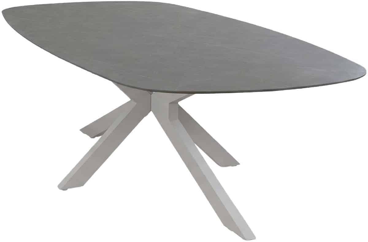 dining tuintafel barletta 240x115cm | desert pearl/camel | aluminium &