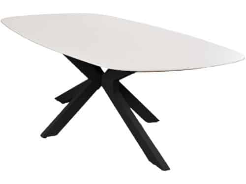 Dining tuintafel Barletta 240x115cm | Sandstone/Black | Aluminium & Kunststof