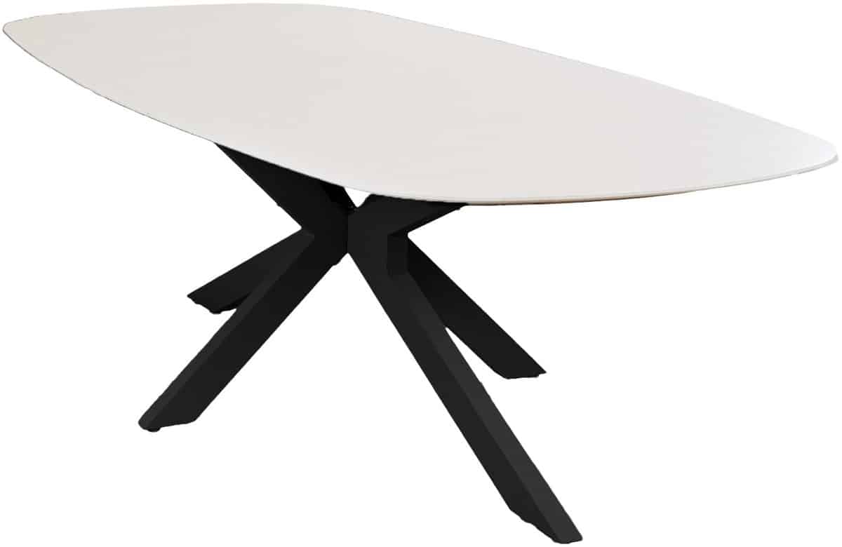 dining tuintafel barletta 240x115cm | sandstone/black | aluminium & kunststof