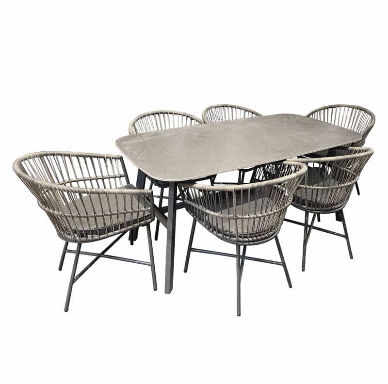 diningset cossato biella grey oosterik home oosterik home