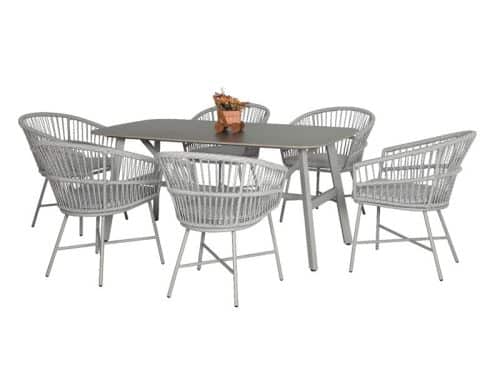 Diningset Cossato Oropa White Oosterik Home - Oosterik home