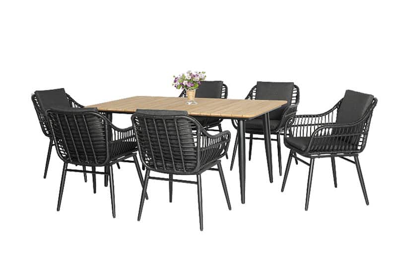diningset gatteo borghi black oosterik home oosterik home