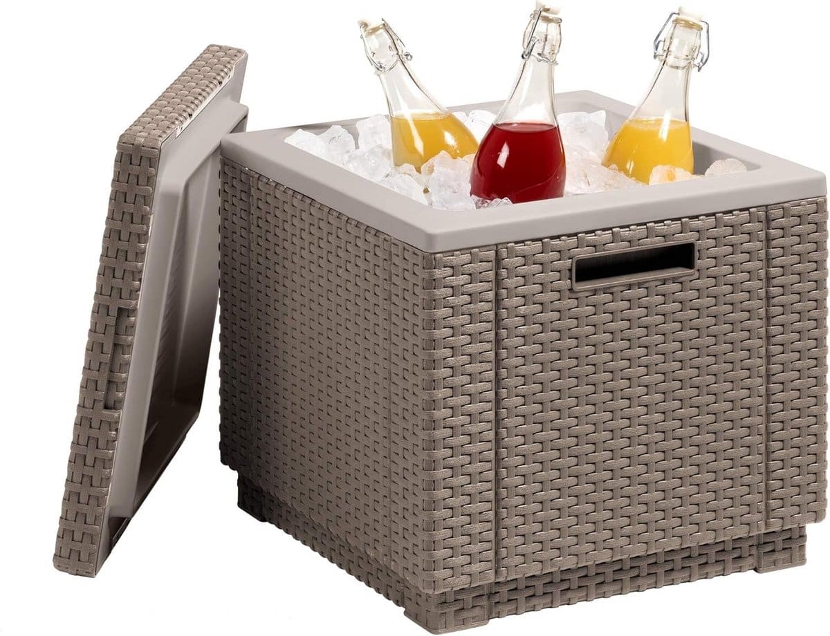 draagbare koelbox en bijzettafel