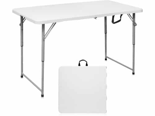Draagbare Opvouwbare Klaptafel voor Binnen en Buiten - Verstelbare Hoogte