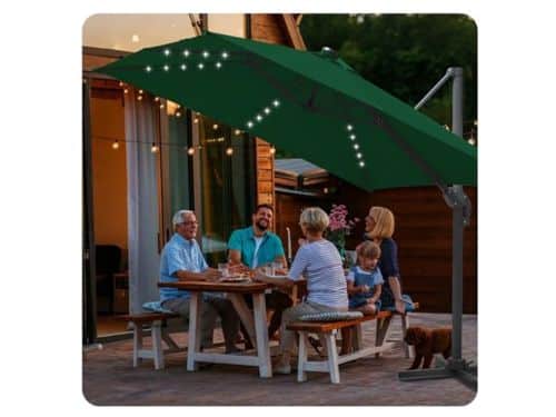 Draaibare Zweefparasol 300 cm en 350 cm - Kantelbare Terrasparasol