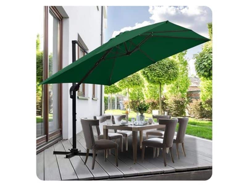 Draaibare zweefparasol 300 cm en 350 cm - Terrasparasol met