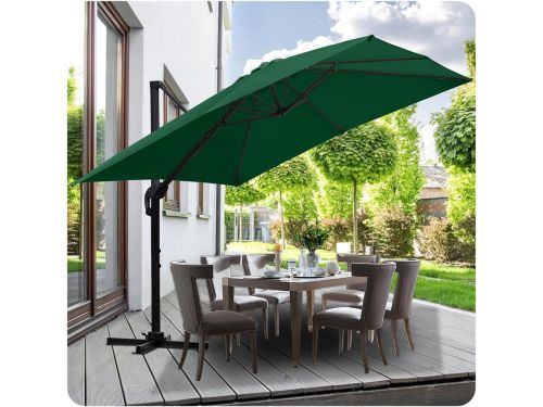 Draaibare zweefparasol 300 cm en 350 cm - Terrasparasol met