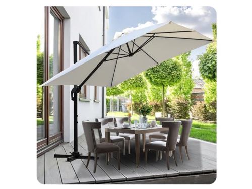 Draaibare zweefparasol 300 cm en 350 cm voor tuin en