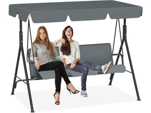 Driepersoons Schommelbank - Tuinstoel Ligstoel - Ontspannen Buiten - Verstelbaar